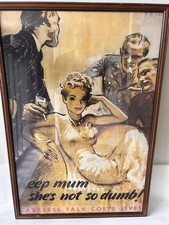 Framed Wartime Poster