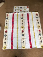 IKEA REVERSIBLE COT BED BEDDING SET (DUVET COVER 110CM BY 118CM AND PILLOW CASE