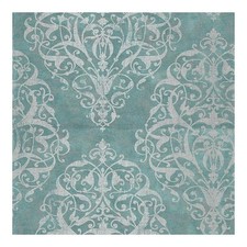 Boutique Shiraz Wallpaper metallic Silver and Teal Damask  (WAS £23.99)