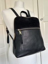 Accessorize Leather Backpack Rucksack Bag