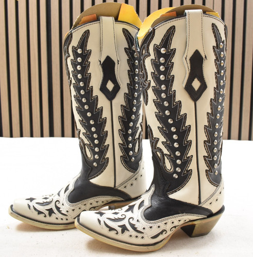 Corral ladies white - ladies, white/black