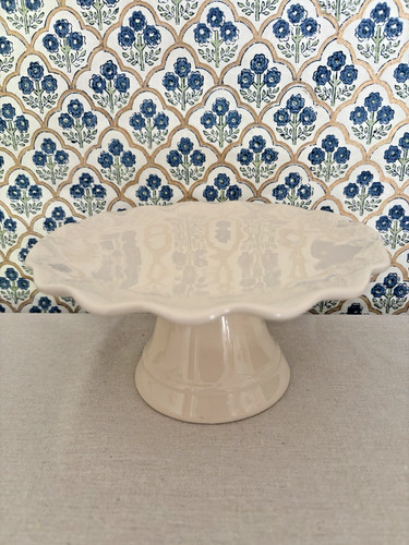 Creamware ceramic one tier - creamware,