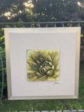 Rob Pohl Decoupage 3D Glass / Canvas Framed Signed Art