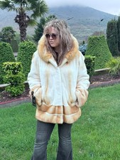 Real Fur Mink Gold-White