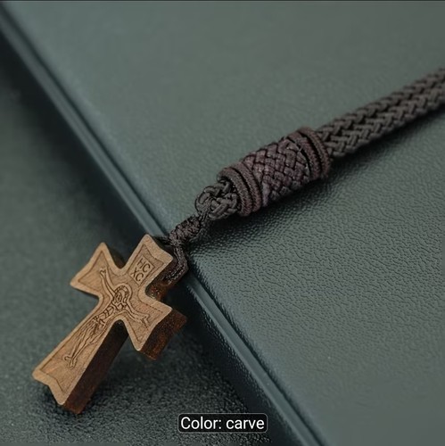 Ebony wooden orthodox - wooden, cross