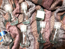 7 x Empty Glass Reed Diffuser Bottles, Small, Reusable