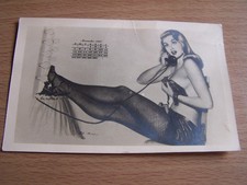 Glamour Woman Pin Up Vintage Postcard Calendar November 1950