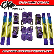 Recovery Truck Ratchet Straps 5 Tonne With Claw Hook Heavy Duty 5m X 50mm X 4