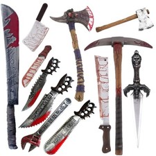 Hard Foam Plastic Halloween Weapon Props Cosplay Fancy Dress Knife Sword Axe Lot