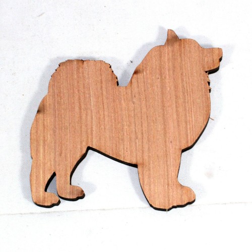 Craft wood samoyed dog - dog, /