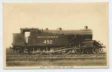 4.8.0. Tank Engine No E 492 Southern Vintage Steam Train Postcard S20