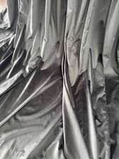 Fabulous wide Black Velvet Wave Curtains 130” wide Pair 95” Drop