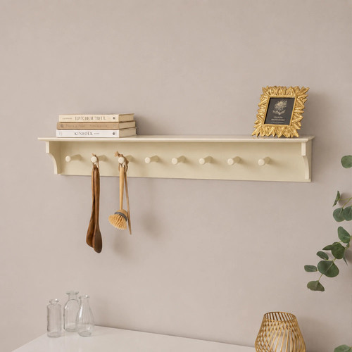 Large ivory wooden - wooden, shelf