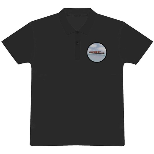 Red canal boat motif adult - motif',