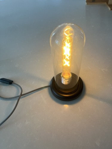 Glass dome table lamp - glass,