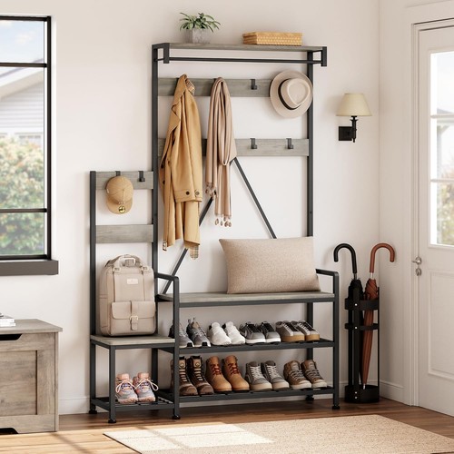 Coat rack hall - tree, bench