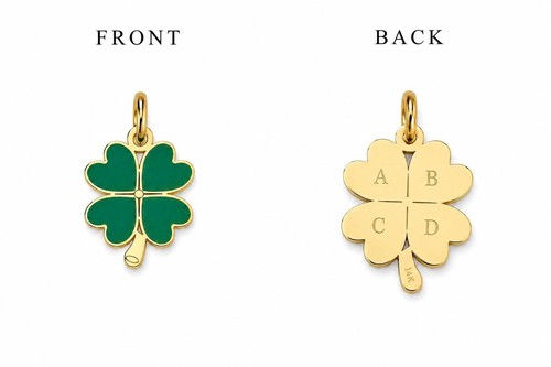Clover pendant necklace 14k - necklace,