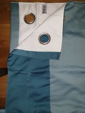 NEXT Luxury Matt Sateen Look Teal eyelet Thermal Lined Curtains 135(W)x137(L)cm