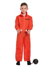 Boys Orange Prisoner Overalls