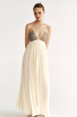 Zara collection midi beaded - zw,
