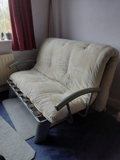 Double Futon Sofa Bed, cream, double, good condition 