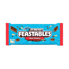 Feastables MrBeast Milk Chocolate Crunch Bar, 2.1 oz (60g), 1 Count New
