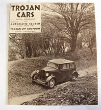TROJAN Car Sales Brochure 1933 #B16/1032 Purley Saloon Blackdown Tourer