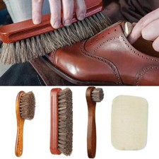 4x Shoe Brush Set, Horsehair