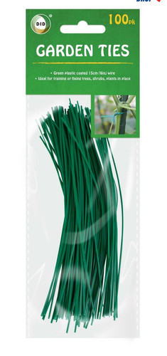 Garden ties plastic wire green - plastic,