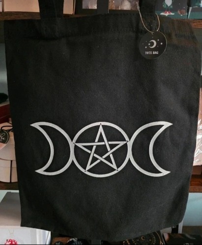 Triple moon print tote - triple,