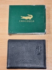 Crocodile card holder leather
