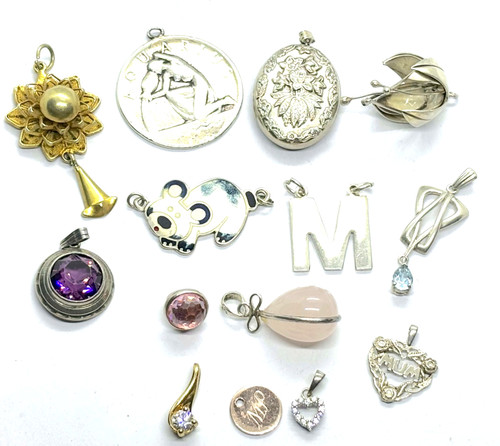 Job lot vintage sterling - 14,