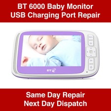 BT 6000 Baby Monitor USB Charging Port REPAIR SERVICE - Same Day