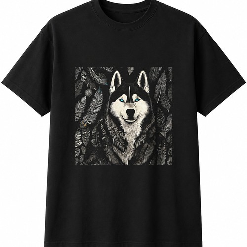 Siberian husky botanical dog - husky,