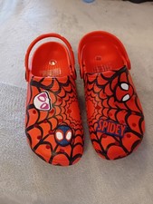Spiderman Kids Red Crocs Including Characters UK Size 13