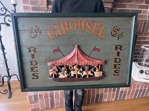 Vtg antique wooden carnival - vtg,