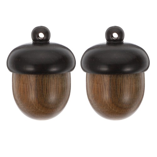 2pcs wooden acorn decors - acorn,