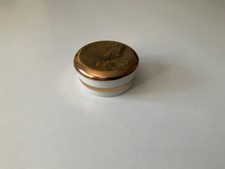 Art of Chokin 24k gold Edged Trinket box Japanese design on lid.