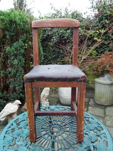 Vintage wooden child chair - child's,