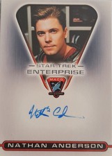 STAR TREK ENTERPRISE  AUTOGRAPH CARD MACO7 NATHAN ANDERSON AS KEMPER
