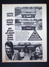 Original 1968 Advert – Avon Tyres – “Safely There... Safely Home Again”