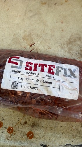 Copper nails 30mm 1kg - copper, 30mm-2.65