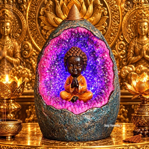 Praying baby buddha geode led - geode,