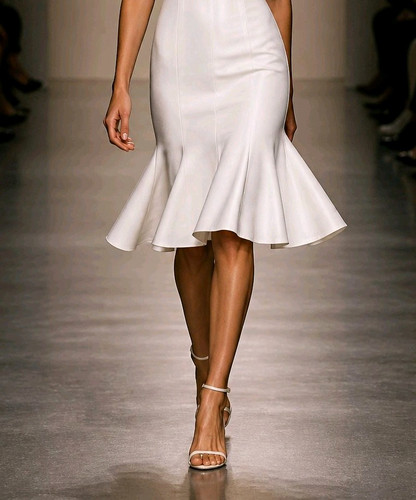 White mermaid fan skirt - mermaid,