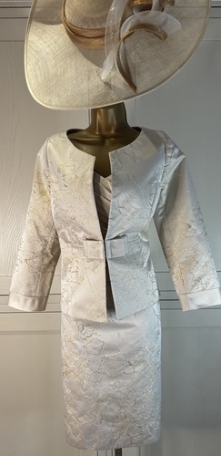 Veromia cream gold dress - gold,