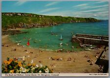 Beach & Harbour Gorran Haven nr Mevaglssey Cornwall England Postcard Posted 1988