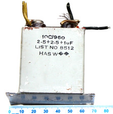 WW2 R1155 receiver - Block Capacitor  2.5 + 2.5 + 1 MFD