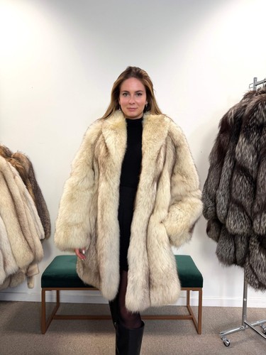 Fox fur coat white nordic - fox,