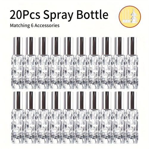 20pcs 10ml clear glass perfume - clear,