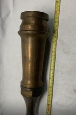 Antique Brass Fire Hose Nozzle 12” Vintage Fire Brigade Jet Nozzle Solid Brass